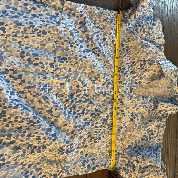 J.McLaughlin Janelle Silk-Blend Dress Blue White Size Small Easter Spring Summer - Picture 14 of 14